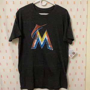 Men’s Miami Marlins Fanatics Branded Black Tee 🌊